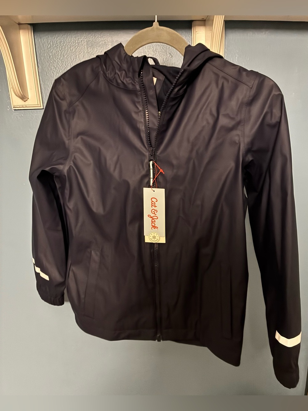& Jack Kids Navy Rain Jacket – Size M (8) – NWT